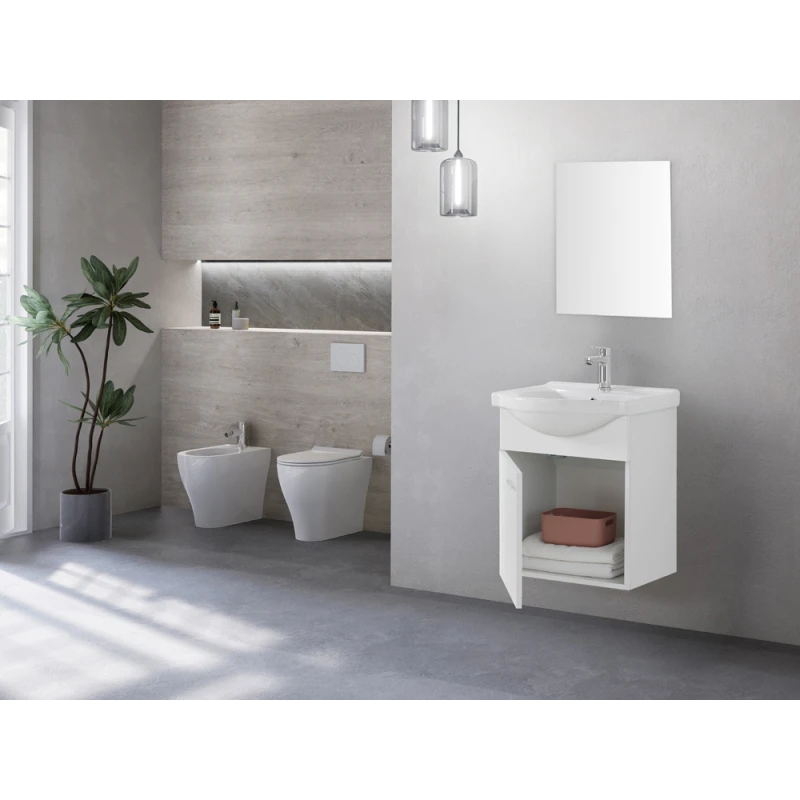 Mobile bagno Feridras Stella 55 cm bianco lucido