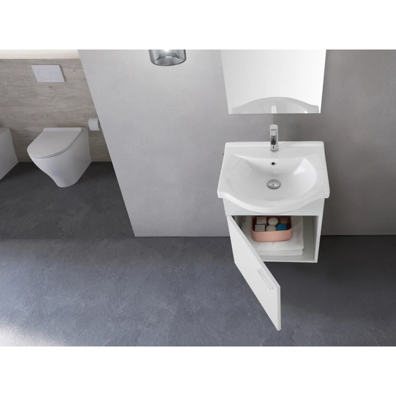 Mobile bagno Feridras Stella 55 cm bianco lucido