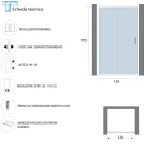 Porta scorrevole Feridras T-Special 120 cm profilo bianco