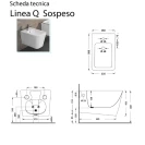 Bidet sospeso Feridras Linea Q in ceramica