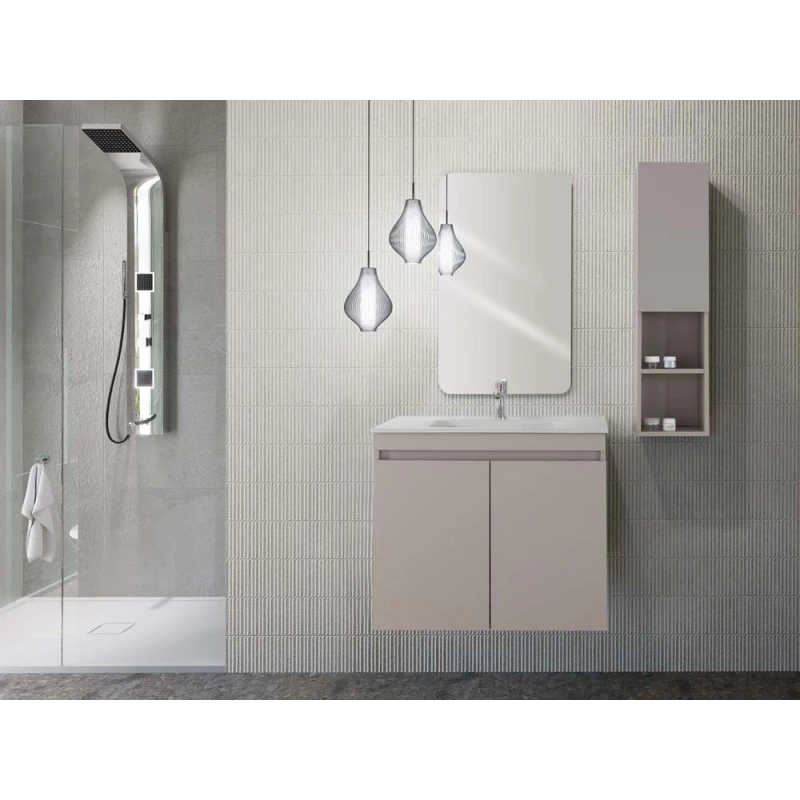 Mobile bagno sospeso Feridras Pastello 80 tortora