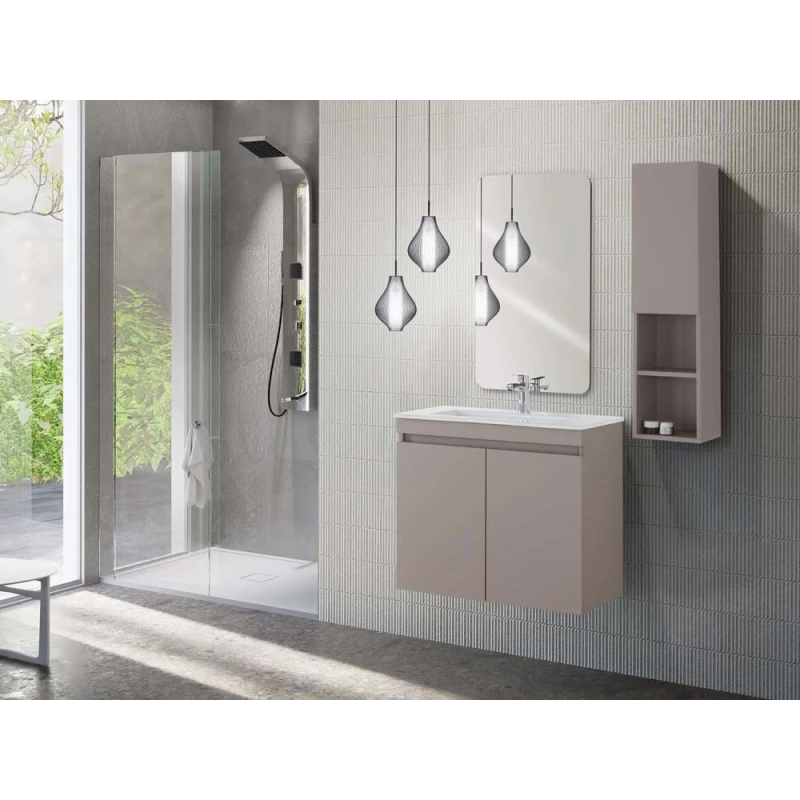 Mobile bagno sospeso Feridras Pastello 80 tortora