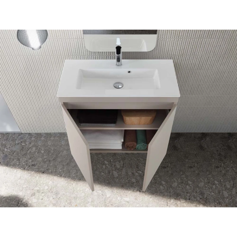 Mobile bagno sospeso Feridras Pastello 80 tortora