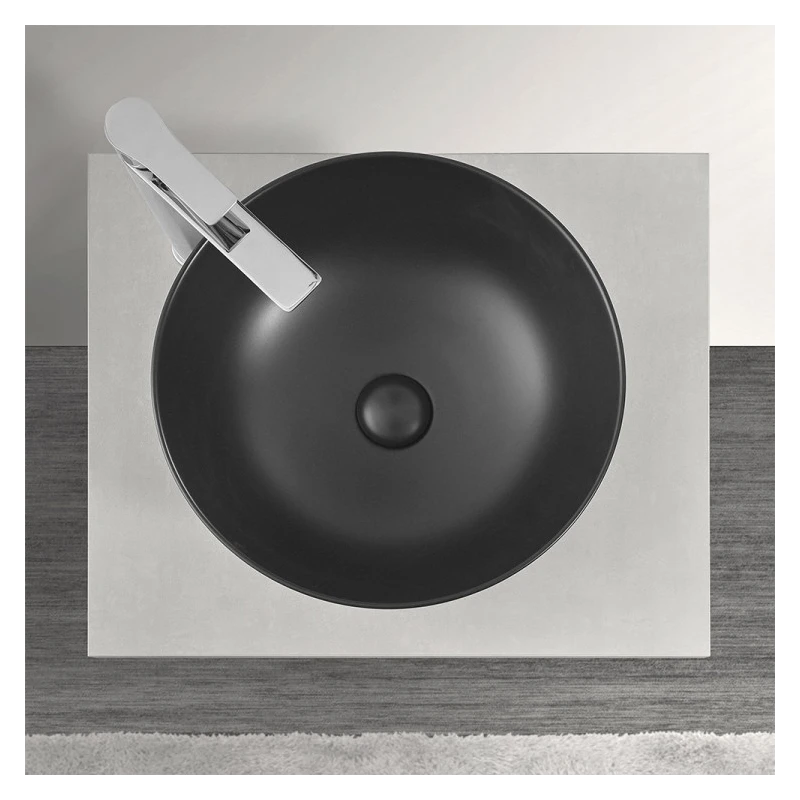 Lavabo da appoggio Feridras Ø40 nero opaco