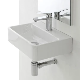 Lavabo sospeso Feridras 40 cm bianco lucido