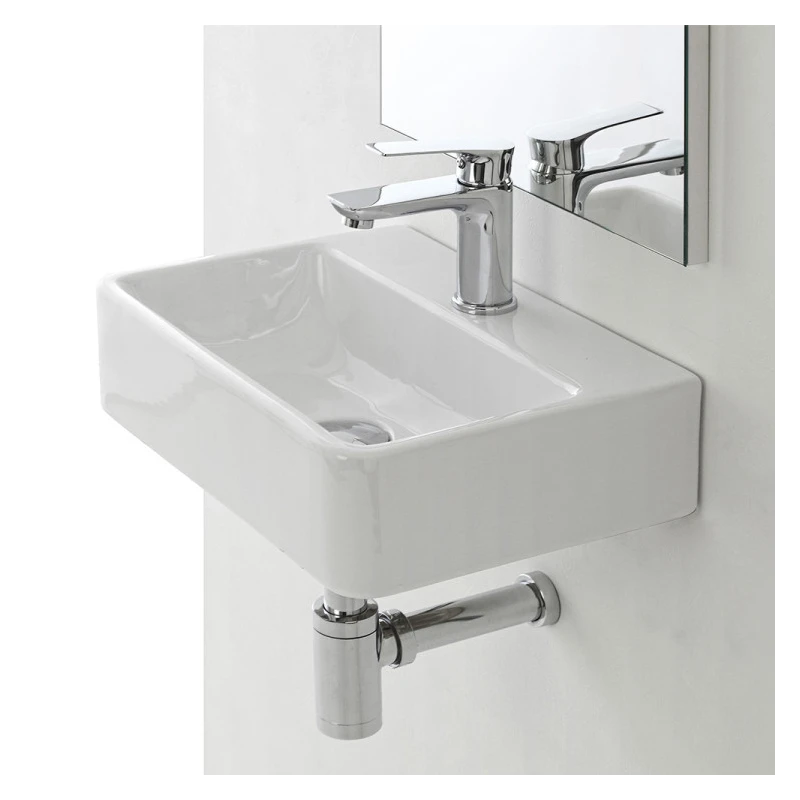Lavabo sospeso Feridras 40 cm bianco lucido