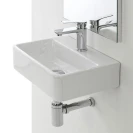Lavabo sospeso Feridras 40 cm bianco lucido