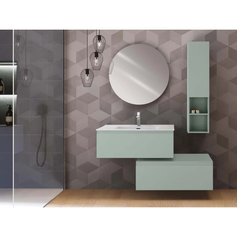 Mobile bagno sospeso Light Feridras 90 cm verde