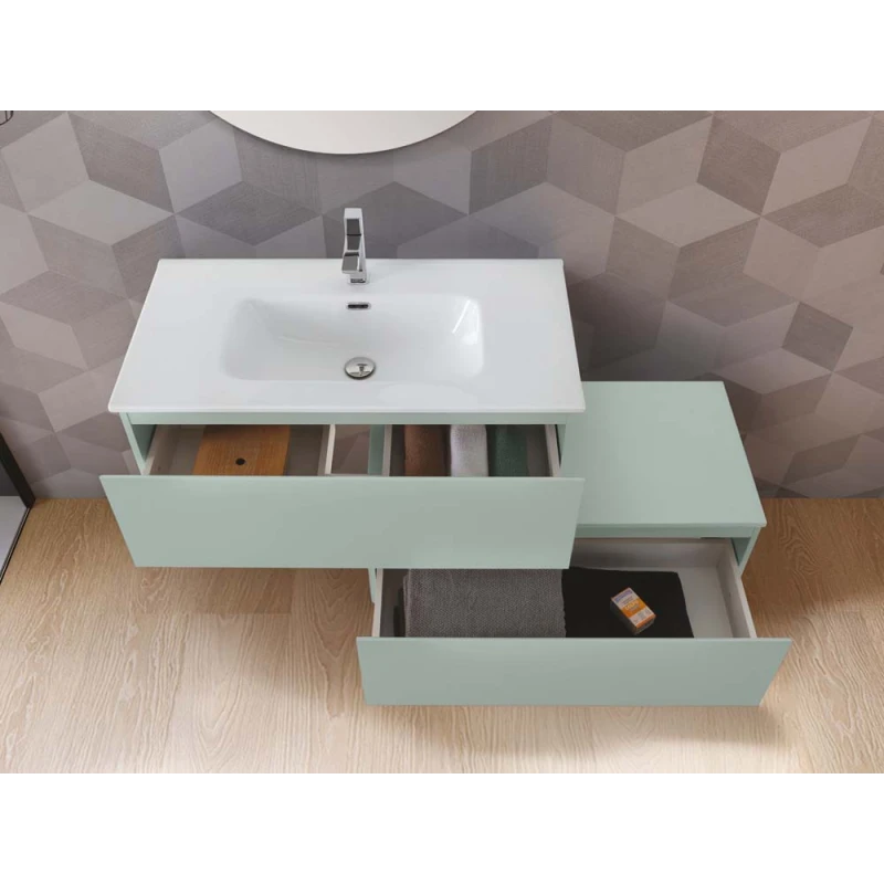 Mobile bagno sospeso Light Feridras 90 cm verde