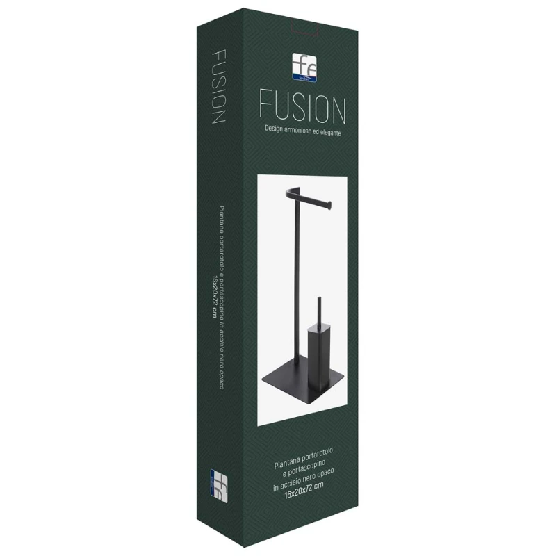 Piantana Fusion Feridras nera con scopino