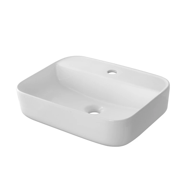 Lavabo da appoggio Feridras 50 cm bianco lucido
