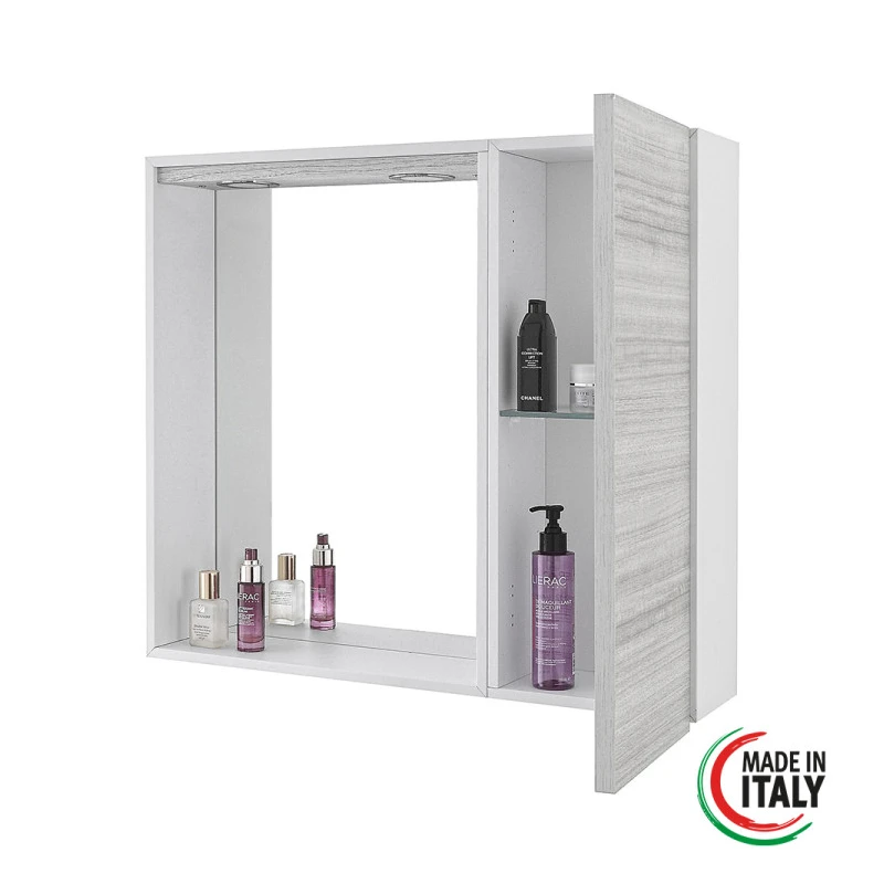 Specchiera Stella Feridras L68xH61 cm in grigio