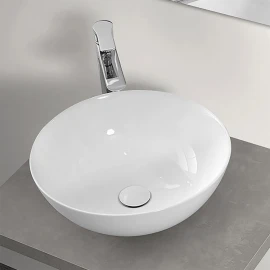 Lavabo da appoggio in ceramica bianco lucido Ø40 cm