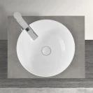 Lavabo da appoggio in ceramica bianco lucido Ø40 cm