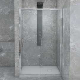 Porta scorrevole Feridras T-Squared 160 cm trasparente