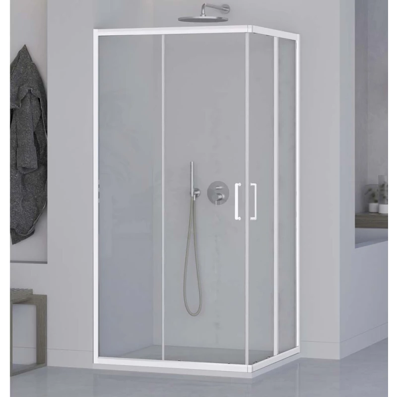 Box doccia angolare Feridras T-Special profilo bianco