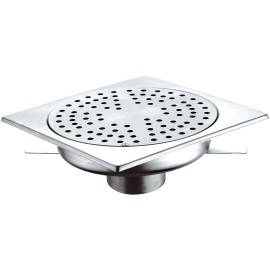 Piletta da pavimento sifonata in inox, cm 20x20 RR 913SF20