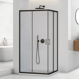 Box doccia angolare Feridras T-Special nero 80x120