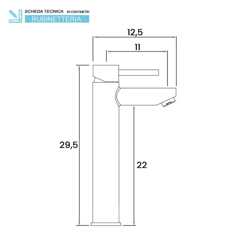 Miscelatore lavabo Feridras York cromato H29,5
