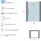 Porta soffietto Feridras Royal 100 cm nero opaco