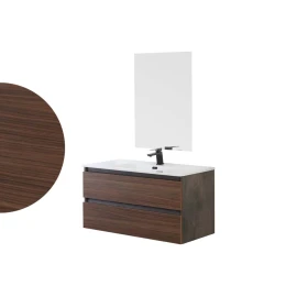 Mobile bagno sospeso Feridras Revital 80 cm in noce canaletto