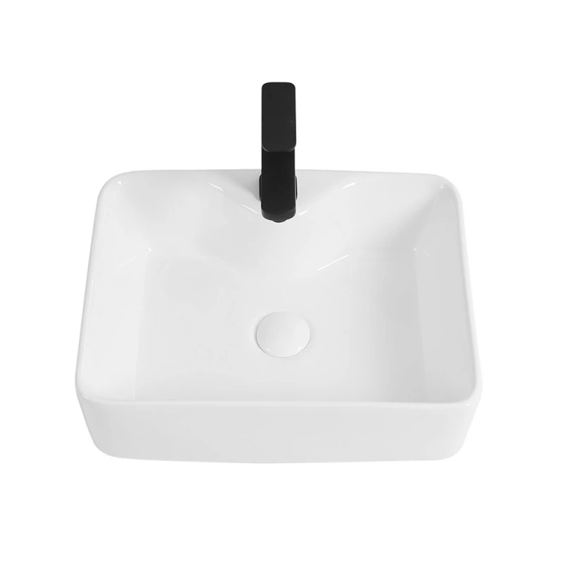 Lavabo Feridras L48 bianco lucido sospeso/appoggio