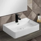 Lavabo Feridras 60 cm in ceramica bianco lucido