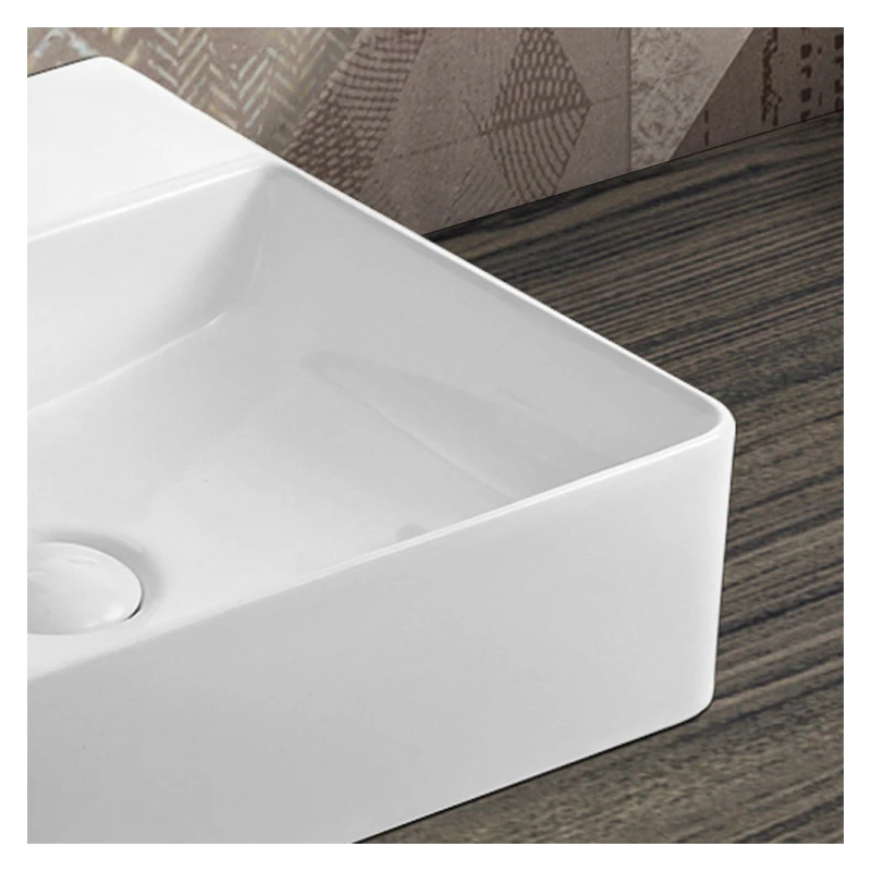 Lavabo Feridras 60 cm in ceramica bianco lucido