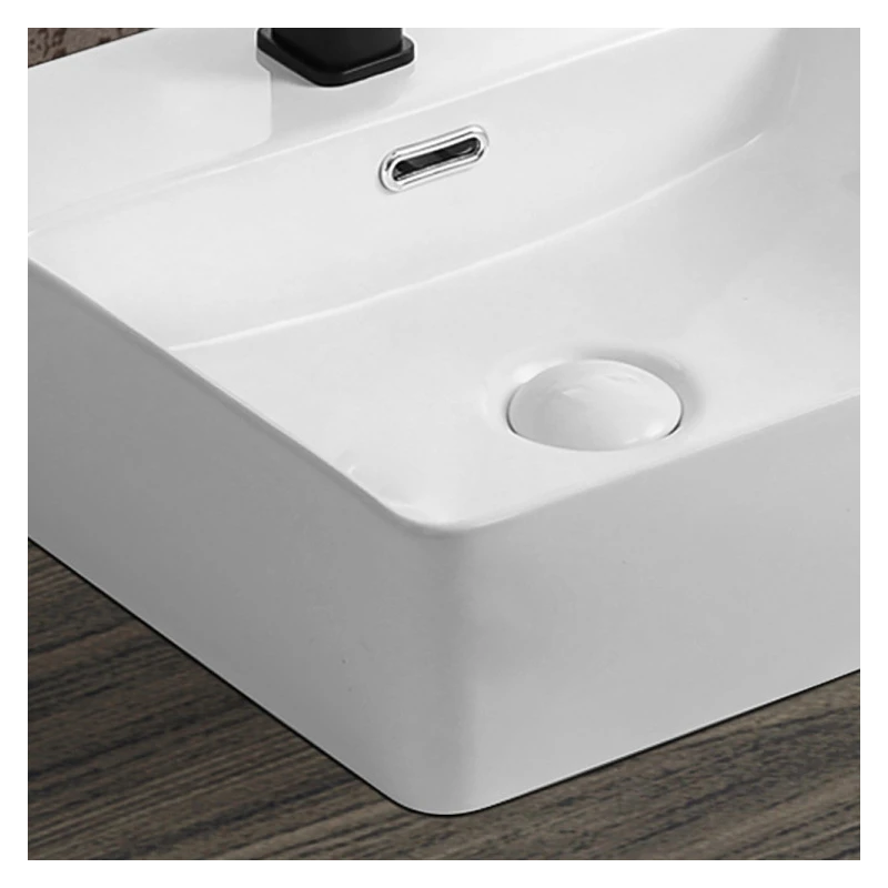 Lavabo Feridras 60 cm in ceramica bianco lucido