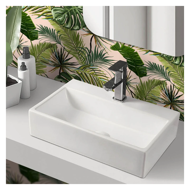 Lavabo Feridras L52 ceramica bianco lucido