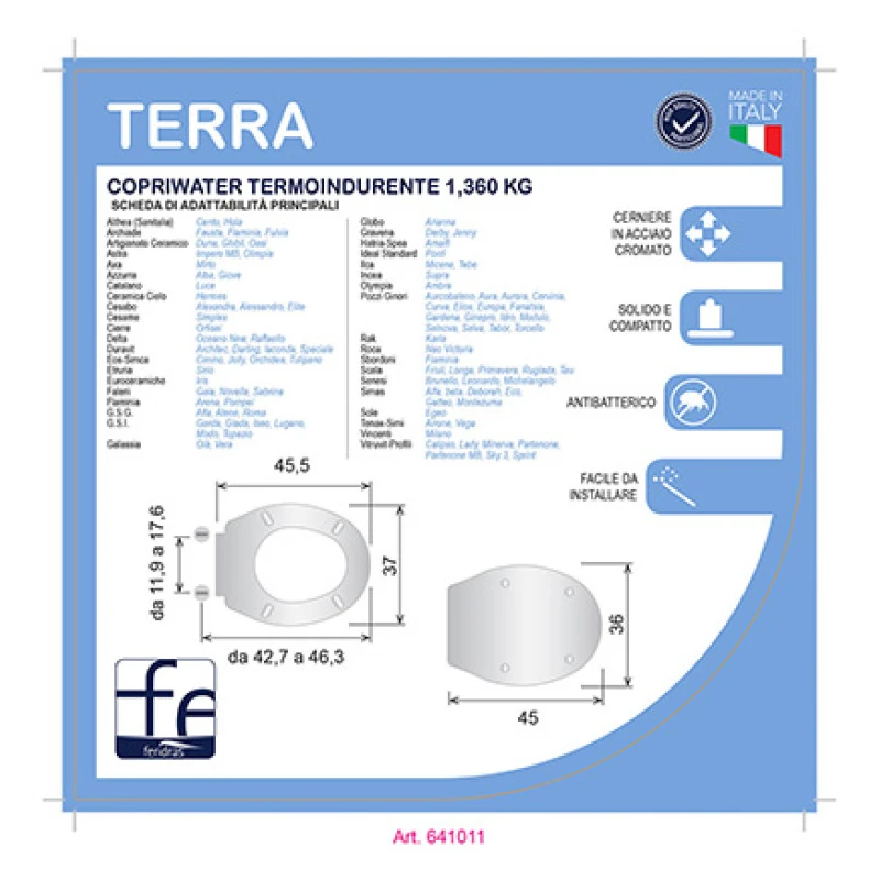 Copriwater Feridras Terra con Soft Close