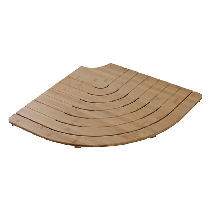Pedana doccia Feridras Bamboo semicircolare 60 cm
