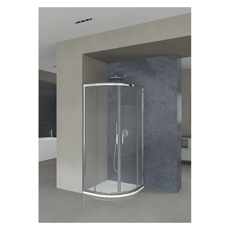 Box doccia semicircolare Feridras Ego 2.0 90x90 vetro trasparente