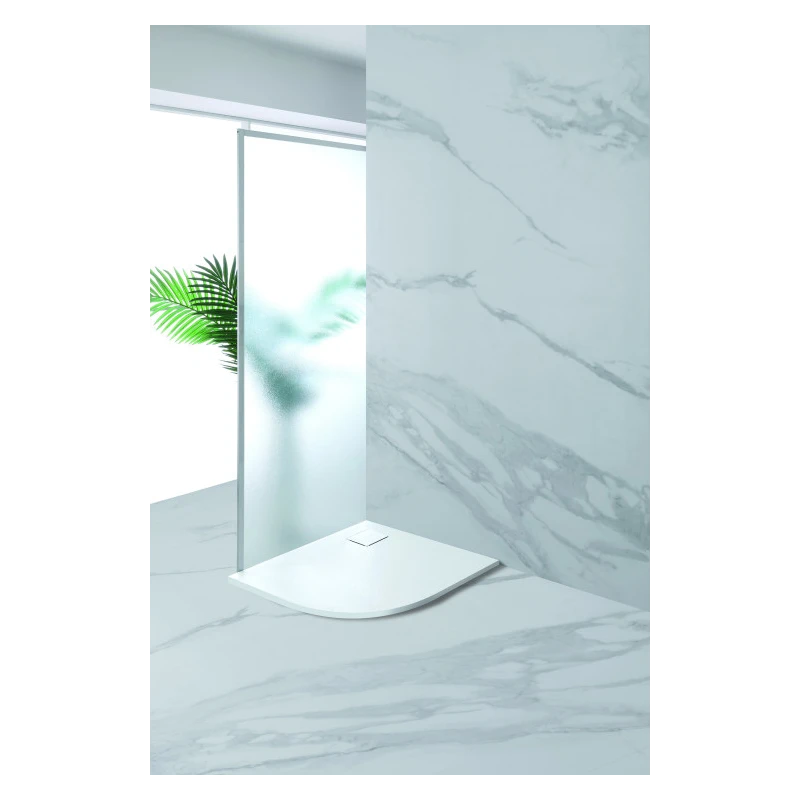 Piatto doccia semicircolare Feridras 80x80 bianco