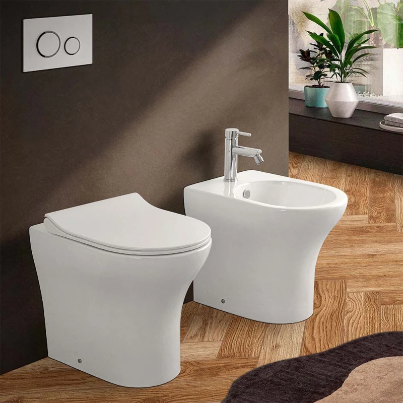 Bidet da terra Feridras Real in ceramica bianco