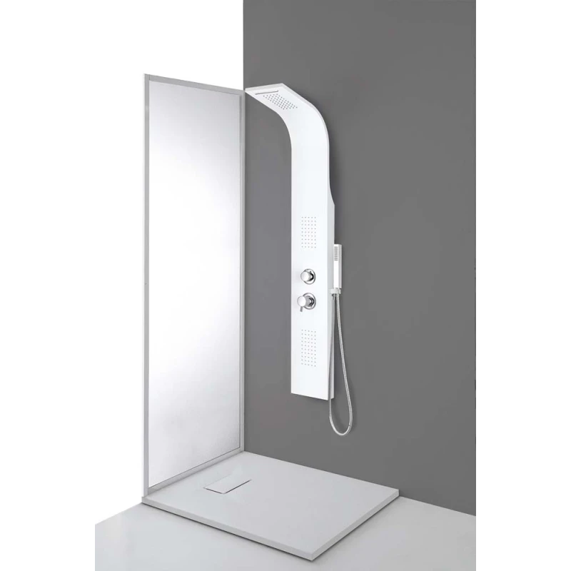 Colonna doccia Milano Feridras bianco opaco 145 cm
