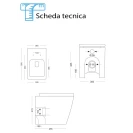 Vaso wc Feridras Serie Q filo muro bianco lucido