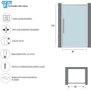 Porta battente Feridras Royal 80 cm cromo