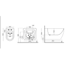 Bidet sospeso Feridras Serie T in ceramica