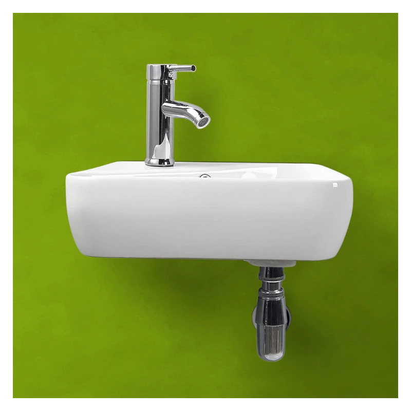 Lavabo sospeso Feridras 45 cm in ceramica bianco