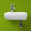 Lavabo sospeso Feridras 45 cm in ceramica bianco