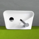 Lavabo sospeso Feridras 45 cm in ceramica bianco