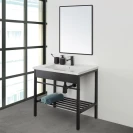 Feridras Borg: mobile bagno 60 cm in metallo nero