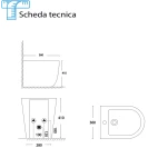 Bidet Feridras Spin in ceramica bianco lucido