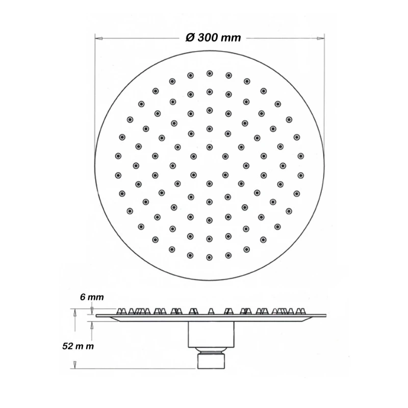 Soffione doccia Feridras Platinum 30 cm in cromo