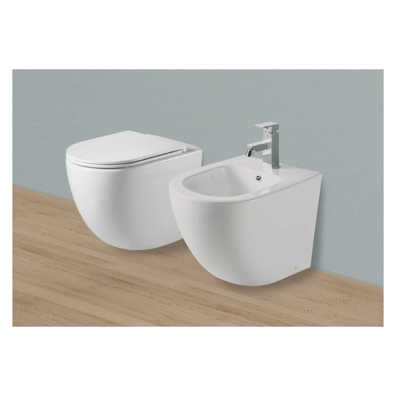 Vaso filomuro Feridras Spin in ceramica bianco lucido