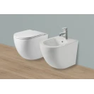 Vaso filomuro Feridras Spin in ceramica bianco lucido