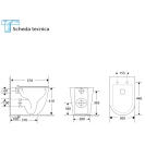 Vaso filomuro Feridras Spin in ceramica bianco lucido