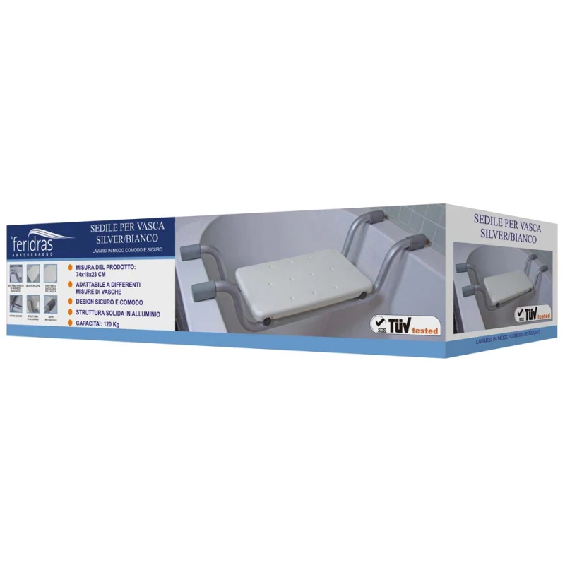 Sedile per vasca Feridras Linea Comfort bianco/silver