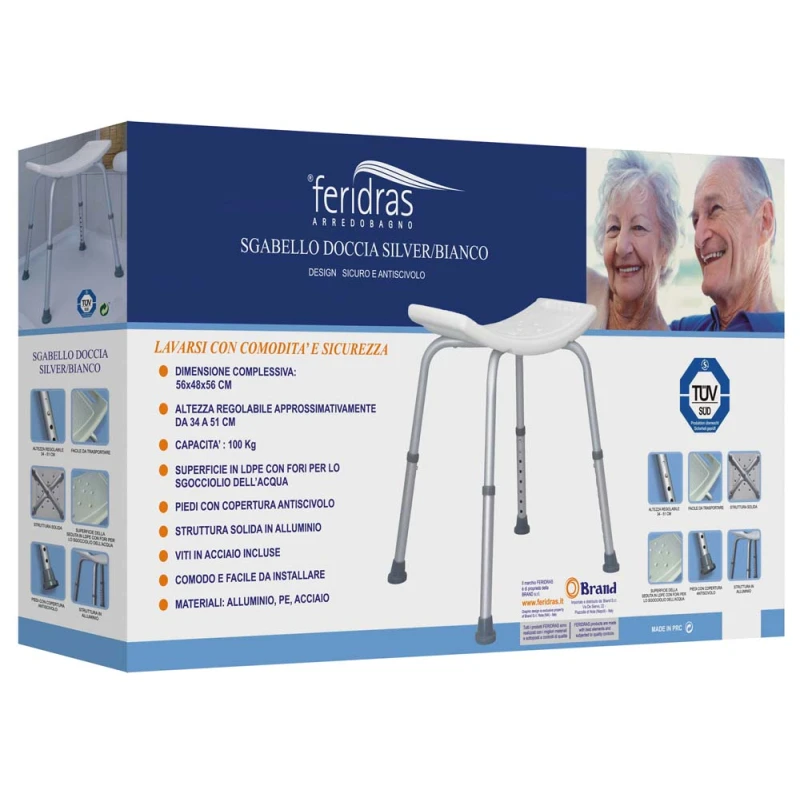Sgabello doccia Feridras Linea Comfort 56 cm